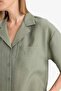 Loose Fit Jacket Lapel Modal Short Sleeve Shirt F0399Ax25Sp - 5
