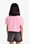100% Cotton Crop Crew Neck Printed Short Sleeve T-Shirt Girls E0388A825Sm - 5