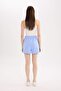 100% Cotton Elastic Waist Pocketed Shorts U3357Az25Sm - 6