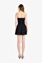 Skater Fit Strapless Bengalin Mini Black Dress F3950Ax25Sm - 7