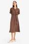 Shirt Collar Belted Short Sleeve Midi Summer Dress F2113AX25SM - 4