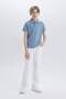 Polo Collar Pike Short Sleeve T-Shirt for Boys D7841A825Sm - 2