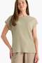 Crew Neck Wrap Short Sleeve T-Shirt F2768Ax25Sm