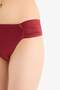 Regular Fit Satin Bikini Bottom-Fall in Love E0399Ax25Sm - 5