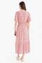 V-Neck Floral Print Tie-Front Short-Sleeve Midi Summer Dress D2835AX25SM - 7