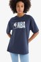 100% Cotton Nba Wordmark Oversized Athlete T-Shirt E3628Ax25Sm - 4