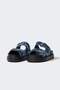 Women's Flat Sole Double Striped Jean Slippers E7048Ax25Sp