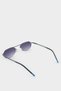 Men's Small Oval Gray Metal Frame Smoked Glass Uv Sunglasses F0494Axns - 4