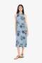 Halter Neck Floral Pocket Sleeveless Midi Summer Dress F2341Ax25Sm - 3