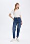Lina comfort mom high waist ankle-length washed jeans c9611ax24wn - 2