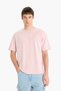 100% Cotton Boxy Fit Crew Neck Back Printed Short Sleeve T-Shirt F5766Ax25Sm - 3
