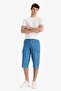 100% Cotton Lightweight Fabric Regular Fit Jean Long Bermuda Shorts F4223Ax25Sm - 3
