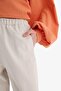 Linen Blended Wide Leg Wide Leg Flared Trousers E7480Ax25Sm - 5