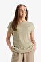 Crew Neck Wrap Short Sleeve T-Shirt F2768Ax25Sm - 3