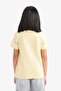 Crew Neck Printed Short Sleeve T-Shirt Girls E0351A825Sm - 4
