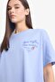 Oversized Wide Fit Crew Neck Back Printed Short Sleeve T-Shirt F2647Ax25Sm - 6