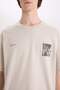 100% Cotton Boxy Fit Crew Neck Back Printed Short Sleeve T-Shirt E4546Ax25Sm - 7