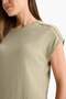 Crew Neck Wrap Short Sleeve T-Shirt F2768Ax25Sm - 6