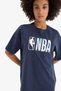 100% Cotton Nba Wordmark Oversized Athlete T-Shirt E3628Ax25Sm