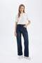 Relax Fit High Waist Long Jean Pants D1402Ax24Wn
