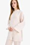 100% Linen Regular Fit Lace-Up Long Sleeve Shirt Tunic D4394Ax25Sm - 6