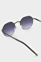 Men's Hexagonal Green Metal Frame Smoked Glass Uv Sunglasses F0493Axns - 5