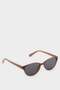Round Coffee Plastic Frame Black Glass Polarized Sunglasses Girls Child F4348A8Ns