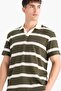 Regular Fit Polo Neck Short Sleeve Knitwear Look T-Shirt E3965Ax25Sm