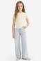 Slim Fit Crew Neck Printed Ribbed Camisole Short Sleeve T-Shirt Girls D9538A825Sm - 2