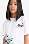 Disney Mickey & Minnie Oversize Wide Fit Crew Neck Back Print Short Sleeve T-Shirt Girls E - 3