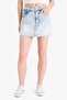 100% Cotton High Waist Washed Pocketed Jean Shorts Skirt E0566Ax25Sm - 4