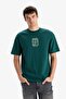 100% Cotton One Piece Boxy Fit Crew Neck Back Printed Short Sleeve T-Shirt E3272Ax25Sm - 5