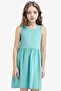 100% Cotton Crew Neck Basic Sleeveless Summer Dress for Girls B4336A825Sm