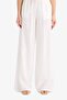 Wide Leg Three-Pocket High Waist Linen Look Standard Length White Trousers A9129Ax25Sm - 4