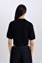 Cropped Fit Shirt Collar Buttoned Knitwear Short Sleeve Cardigan E1977Ax24Wn - 6