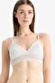 Floral Pattern Lace Detailed Bra with Removable Pads E7032Ax25Sp - 3
