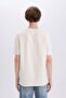 100% Cotton Regular Fit Crew Neck Printed Short Sleeve T-Shirt E3940Ax25Sm - 8