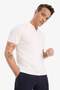 Standard Fit Polo Neck Knitwear Short Sleeve T-Shirt E3240Ax25Sp - 4