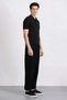 100% Cotton Skater Fit Wide Fit High Waist Wide Leg Black Jean Pants F3926Ax25Sm - 3