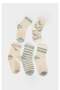 Non-Slip Sole 5-Piece Cotton Long Socks for Baby Boy E5011A5Ns
