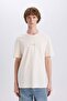 100% Cotton Regular Fit Crew Neck Printed Short Sleeve T-Shirt E3940Ax25Sm - 5
