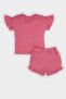Barbie 2-Piece Set Short-Sleeved T-Shirt with Elastic Waist Shorts for Girls E9128A525Sm - 5