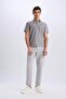 Slim Fit Slim Fit Polo Neck Short Sleeve Waffle T-Shirt E1209Ax25Sm - 2
