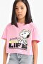 100% Cotton Snoopy Crew Neck Short Sleeve T-Shirt Girl Child E8160A825Hs