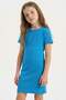 Crew Neck Ribbed Short Sleeve Summer Dress for Girls C4644A825Sm - 3