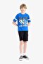 2-Piece Set Short Sleeve Printed T-Shirt Elastic Waist Shorts Boys E2819A825Sm - 2