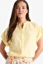100% Cotton Regular Fit Apaş Collar Flared Shirt E9435Ax25Sm