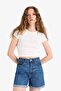 Mom Fit High Waist Folded Leg Fit Jean Shorts E0924Ax25Sm - 4