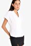 100% Cotton Fitted Poplin Short Sleeve White Shirt F5892Ax25Sm - 3