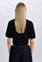Cropped Fit Shirt Collar Buttoned Knitwear Short Sleeve Cardigan E1977Ax24Wn - 5